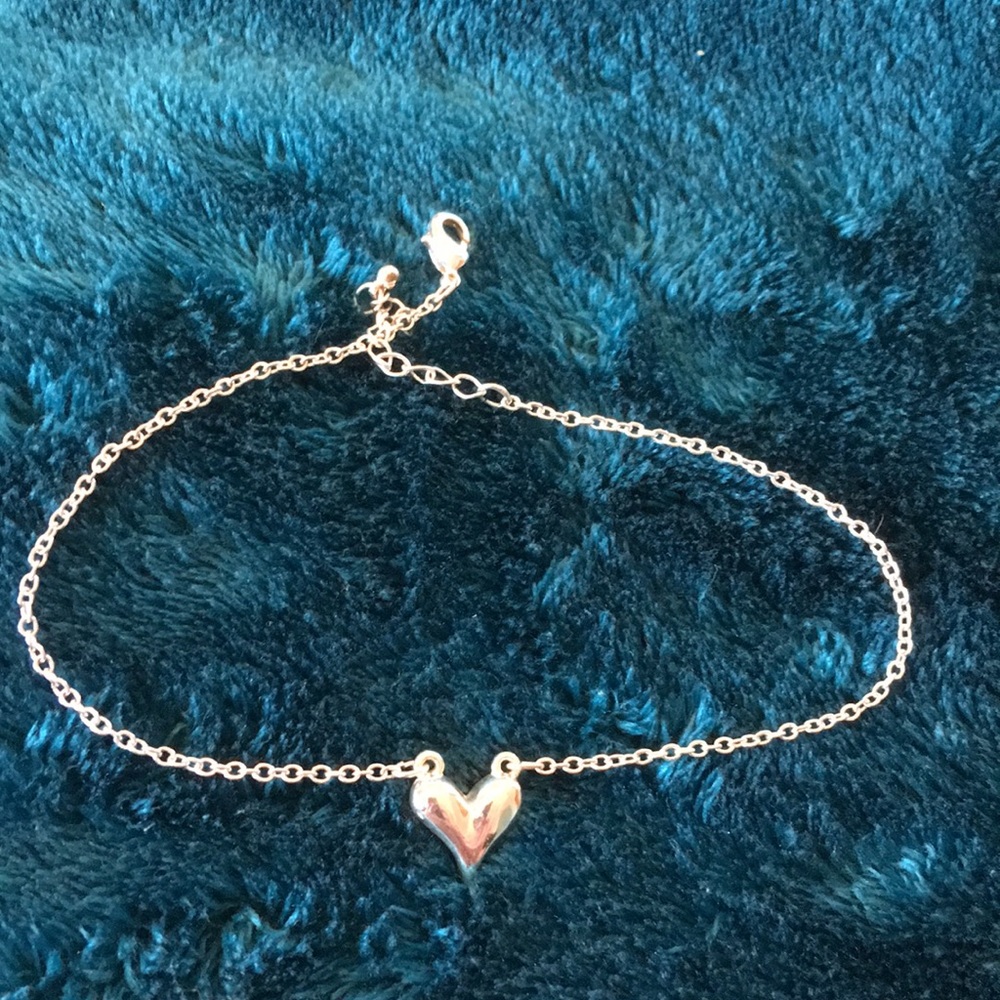 Lane Bryant nickel heart ancklet